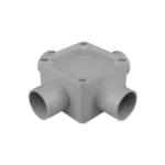 32mm 4 Way Square Box Grey