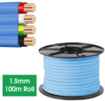 1.5MM 3C+E TPS FLAT Blue Aircon Cable (100) PRYSMIAN