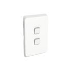 Iconic - 2 Gang Vertical Switch Assembly20A/16AX, 250V - Vivid White