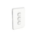 Iconic - 3 Gang Vertical Switch Assembly20A/16AX, 250V - Vivid White