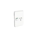 PDL391-VW PDL Iconic Single Switched Socket 10A Vertical 250V Vivid White
