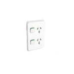 PDL392-VW PDL Iconic Double Switched Socket 10A Vertical 250V Vivid White