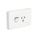 PDL394-VW Iconic Socket 10A Single Horiz White