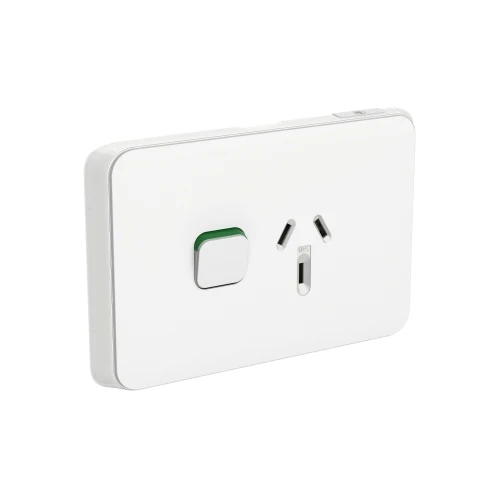 PDL394-VW-500x500 PDL394-VW Iconic Socket 10A Single Horiz White - Image 1
