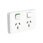 PDL395-VW PDL Iconic Double Switched Socket 10A Horizontal Vivid White