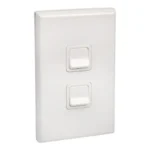 PDL 600 2GANG SWITCH-20A WHITE