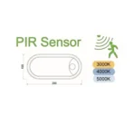 PIR BulkHead 12W IP65 CCT3/4/5K - Image 2