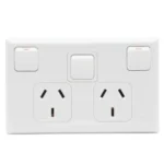 PDL 600 Outlet double 10A H & SW WH