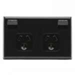 PDL 600 Outlet double 10A H BK