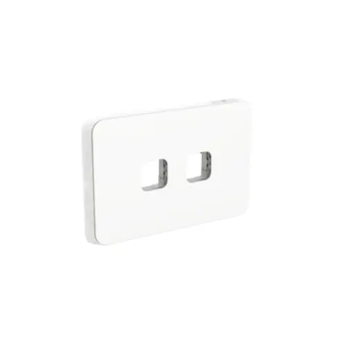 PDL332GC-VW PDL Iconic 2-Gang Grid + Skin Assembly PDL332GC-VW Iconic Grid + Skin Assembly 2-Gang | Vivid White - Image 1