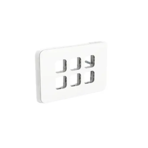 PDL336GC-VW PDL336GC-VW Iconic Grid + Skin Assembly 6-Gang | Vivid White - Image 1