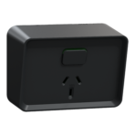 PDL0394-BK Iconic Outdoor Outlet Single 10A H BK