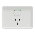 PDLO394-XW Iconic Outdoor Outlet Single 10A H White