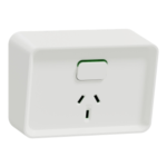 PDLO394-XW Iconic Outdoor Outlet Single 10A H White