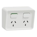 PDLO395-XW Iconic Outdoor Outlet Double 10A H White