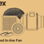 200MM TWO SPEED Inline Fan Kit incl. ducting and grilles VORTEX