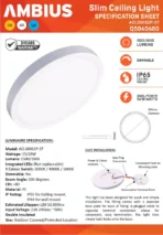 15-18W Slim Ceiling Light 300mm IP65 - Image 2