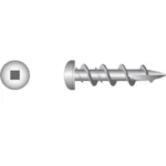 6.5MM X 32MM PAN SQUARE MULTI SCREW ZINC PLATE POWERS WALLDOG (100)