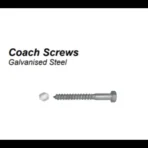10mm x 120mm Hex HD Coach Screw Galvanised 4.8 HD