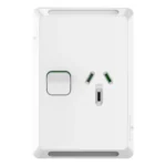 PDL Pro Series Switched Socket Single Vertical 10A - White PDLP391-XW