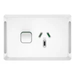 PDL Pro Series Switched Socket Single Horiz 10A - White PDLP394-XW