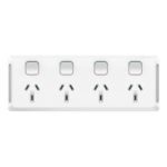 PDL Pro Series Quad Swiched Socket 10A Horizontal White PDLP395H4-XW