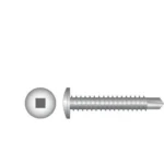 8g x 25mm Pan Square Self- Drilling Screw Zinc Plate (500)