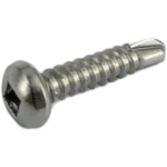 8g x 20mm Pan Square #2 Self- Drilling Screw T410 Stainless Steel (100)