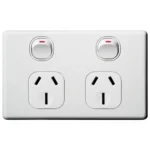 Double 10AMP Powerpoint Horizontal