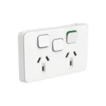 PDL395X-VW PDL Iconic Double Switched Socket 10A Horizontal Vivid White