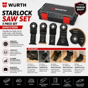 Würth Starlock multi tool blade set 5 piece 0696121000