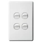 4 Gang 10A Switch Classic Series White